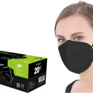 Famex Μάσκα Προστασίας FFP2 σε Μαύρο χρώμα 60τμχ