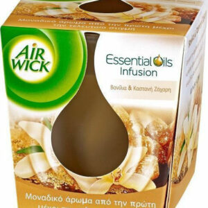 Airwick Αρωματικό Κερί σε Βάζο Essential Oils Vanilla & Brown Sugar 320gr