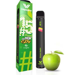 Vapepro Green Apple Disposable Pen Kit 2ml με Ενσωματωμένη Μπαταρία 0mg