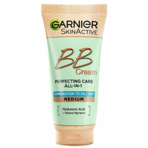 Garnier Skinactive BB Cream Perfecting Care All in 1 Medium Ενυδατική Κρέμα Προσώπου Ημέρας για Λιπαρές Επιδερμίδες κατά των Ατελειών 50ml
