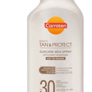Carroten Magic Tan & Protect Αδιάβροχη Αντηλιακή Κρέμα για το Σώμα SPF30 σε Spray 270ml
