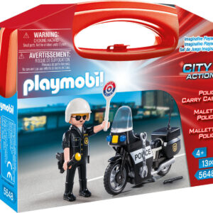 Playmobil City Action Βαλιτσάκι Αστυνόμος με Μοτοσικλέτα για 4+ ετών 5648