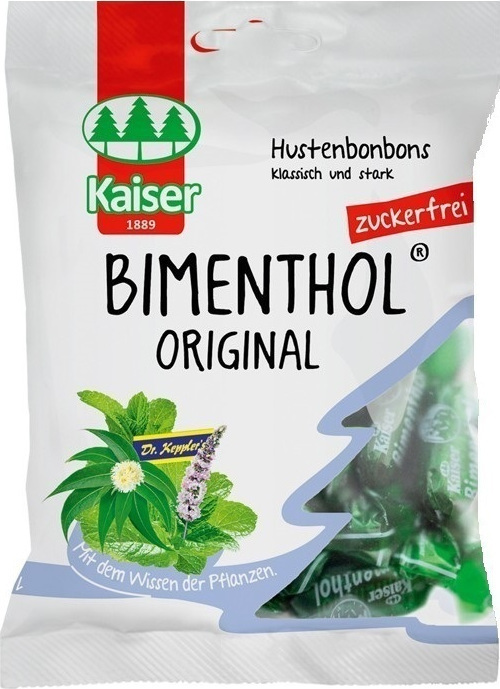 20231214114220_ecb75a05 Kaiser 1889 Bimenthol - Μέντα & Ευκάλυπτος Καραμέλες για το Βήχα & τον Ερεθισμένο Λαιμό 75gr - Image 1