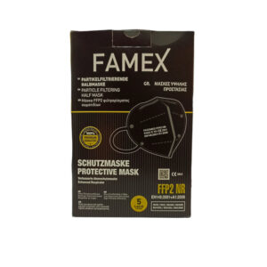 Famex Μάσκα Προστασίας FFP2 σε Μαύρο χρώμα 10τμχ