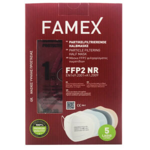 Famex Particle Filtering Half Μάσκα Προστασίας FFP2 NR σε Μπορντό χρώμα 10τμχ