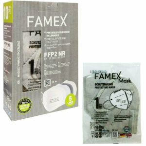 Famex Μάσκα Προστασίας FFP2 σε Γκρι χρώμα 10τμχ