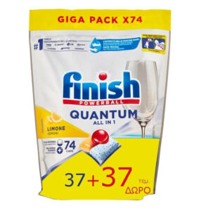 FINISH powerball quantum All in1 Max Lemon 74 tabs