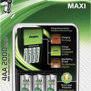Energizer ACCU Recharge Maxi Φορτιστής 4 Μπαταριών Ni-MH Μεγέθους AA/AAA Σετ με 4x AA 2000mAh