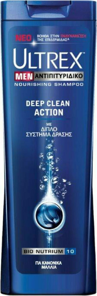 Ultrex Men Deep Clean Action Αντιπιτυριδικό Σαμπουάν για Κανονικά Μαλλιά 360ml - Image 1