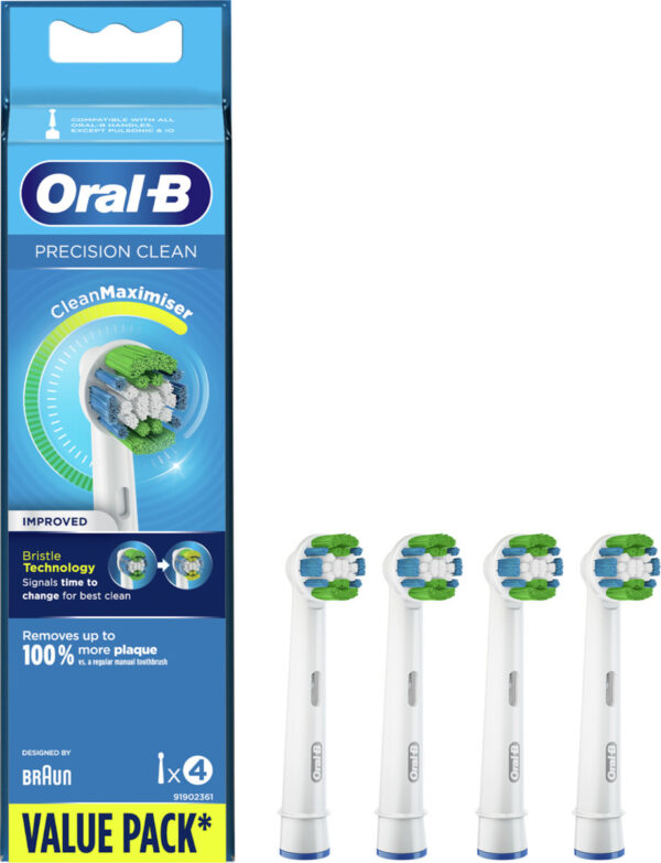 Oral-B Precision Clean CleanMaximiser Value Pack Ανταλλακτικές Κεφαλές για Ηλεκτρική Οδοντόβουρτσα 4τμχ - Image 1
