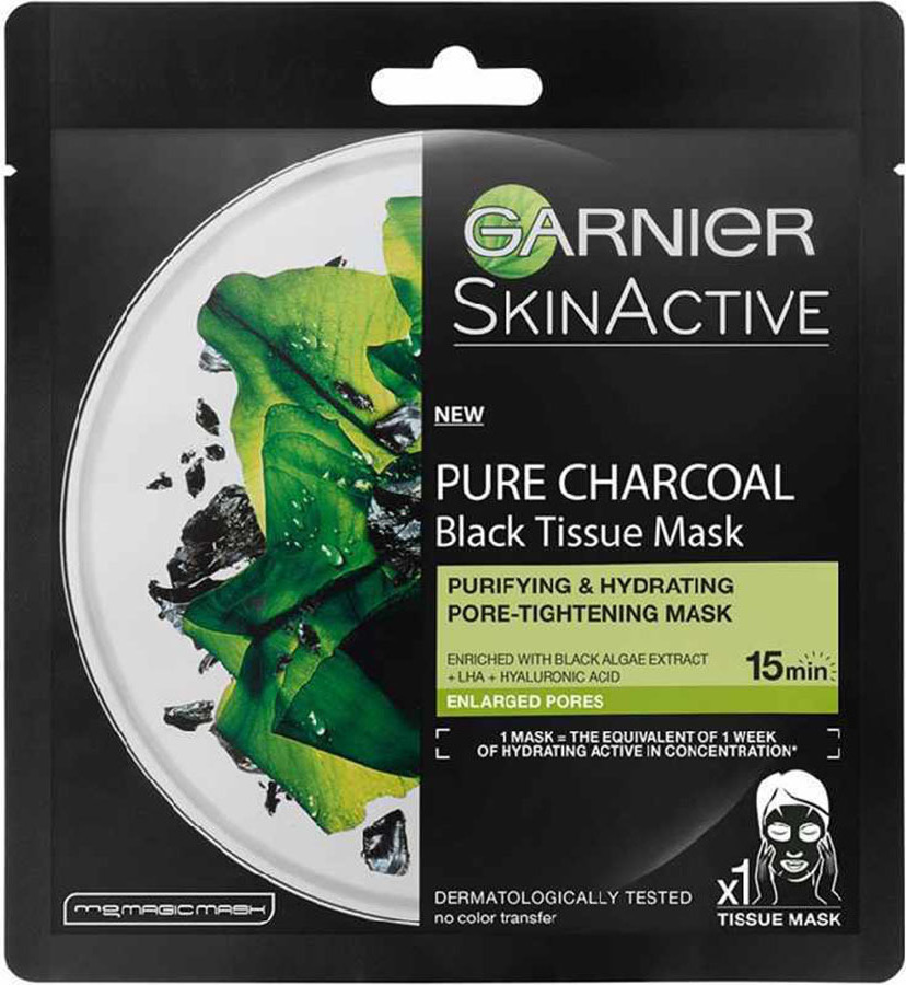 Garnier SkinActive Pure Charcoal Μαύρη Μάσκα Προσώπου για Καθαρισμό 28gr - Image 1