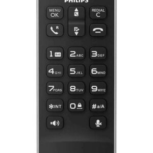 Philips Linea Ασύρματο Τηλέφωνο με Aνοιχτή Aκρόαση Μαύρο