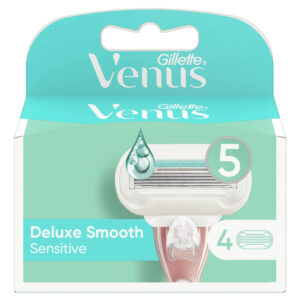 Gillette Venus Deluxe Smooth Sensitive Ανταλλακτικές Κεφαλές για Ευαίσθητες Επιδερμίδες Rose 4τμχ