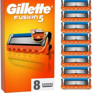 Gillette Fusion 5 Ανταλλακτικές Κεφαλές με 5 Λεπίδες & Λιπαντική Ταινία 8τμχ