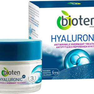Bioten 3D Κρέμα Προσώπου Νυκτός για Ενυδάτωση & Αντιγήρανση με Υαλουρονικό Οξύ 50ml