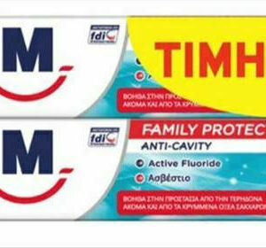 AIM Family Protection Anti-Cavity Οδοντόκρεμα κατά της Τερηδόνας 2x75ml
