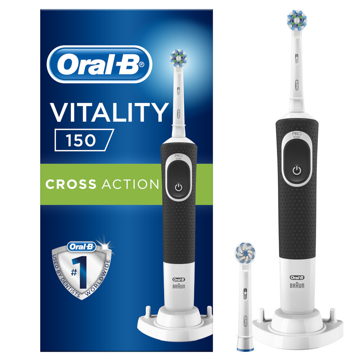 20220329131750_oral_b_vitality_150_cross_action_ilektriki_odontovourtsa_me_chronometriti Oral-B Vitality 150 Cross Action Ηλεκτρική Οδοντόβουρτσα με Χρονομετρητή - Image 1