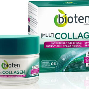 Bioten Multi-Collagen Κρέμα Προσώπου Ημέρας με SPF10 για Ενυδάτωση & Αντιγήρανση με Υαλουρονικό Οξύ & Κολλαγόνο 50ml