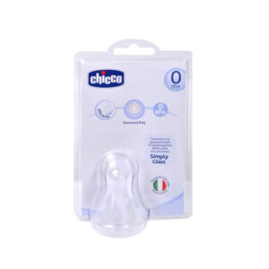 Chicco Simply Glass Θηλή από Σιλικόνη Κανονικής Ροής για 0+ μηνών
