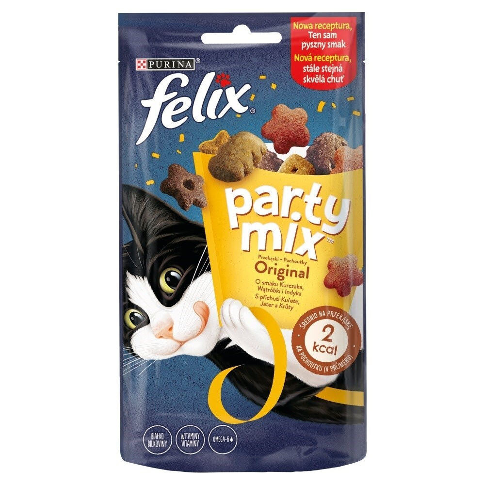 Purina Felix Party Mix Original Λιχουδιές Σνακ για Γάτα 60gr - Image 1