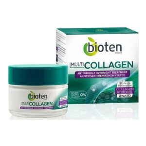 Bioten Multi-Collagen Κρέμα Προσώπου Νυκτός για Ενυδάτωση & Αντιγήρανση με Υαλουρονικό Οξύ 50ml