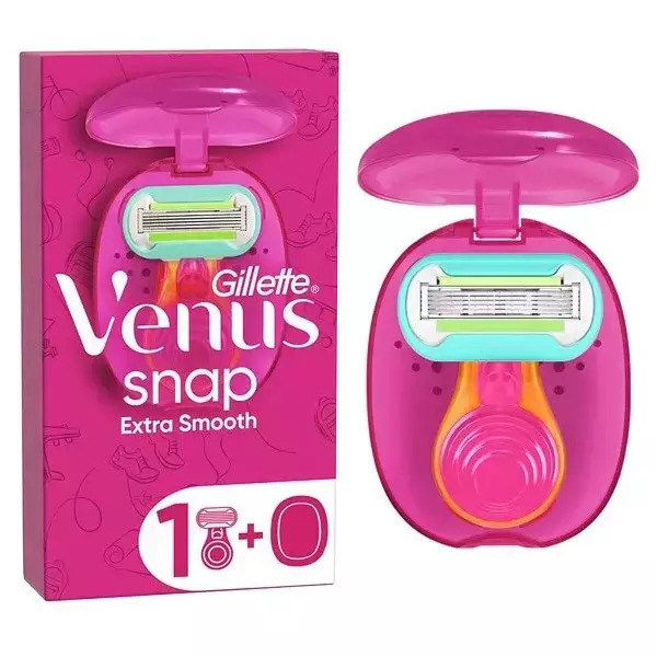Gillette Venus Snap Extra Smooth Ξυραφάκι Σώματος με Ανταλλακτική Κεφαλή 5 Λεπίδων & Λιπαντική Ταινία Cosmo Pink - Image 1