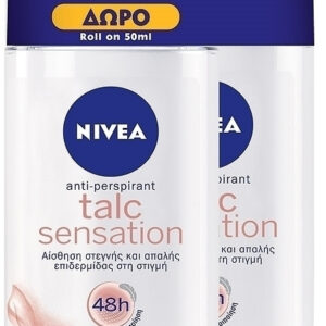 Nivea Talc Sensation Anti-perspirant Αποσμητικό 48h σε Roll-On 2x50ml