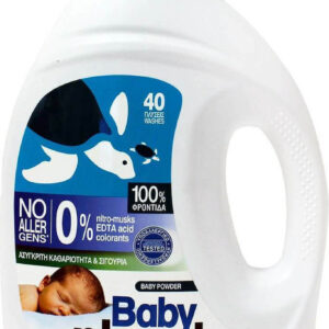 Baby Planet Βρεφικό Υγρό Απορρυπαντικό Ρούχων Baby Powder 40 Μεζούρες