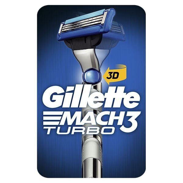 20221205142438_2aea5eb6 Gillette Mach 3 Turbo 3D Ξυραφάκι με Ανταλλακτική Κεφαλή 3 Λεπίδων και Λιπαντική Ταινία - Image 1