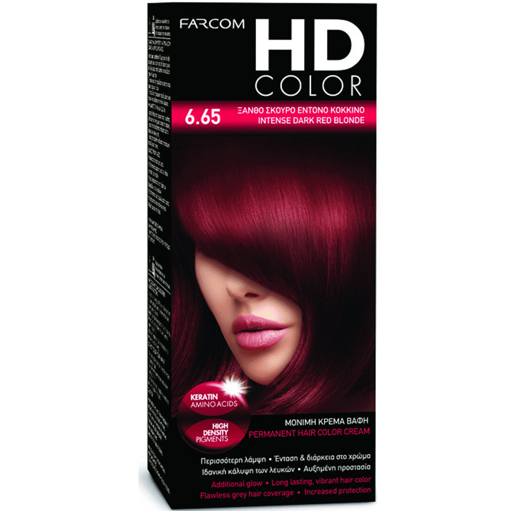 Farcom HD Color 6.65 Ξανθό Σκούρο Έντονο Κόκκινο 60ml - Image 1
