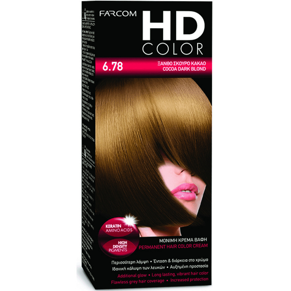 Farcom HD Color 6.78 Ξανθό Σκούρο Κακάο 60ml - Image 1