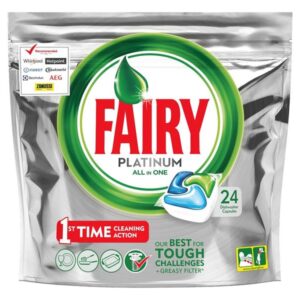 FAIRY PLATINUM ALL IN ONE ΚΑΨΟΥΛΕΣ ΠΛΥΝΤΗΡΙΟΥ ΠΙΑΤΩΝ 24 ΤΕΜΑΧΙΑ 358GR
