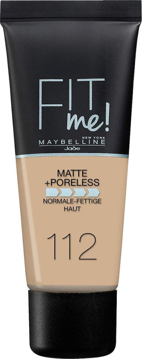 Maybelline Fit Me Matte + Poreless Liquid Make Up 112 Soft Beige 30ml - Image 1