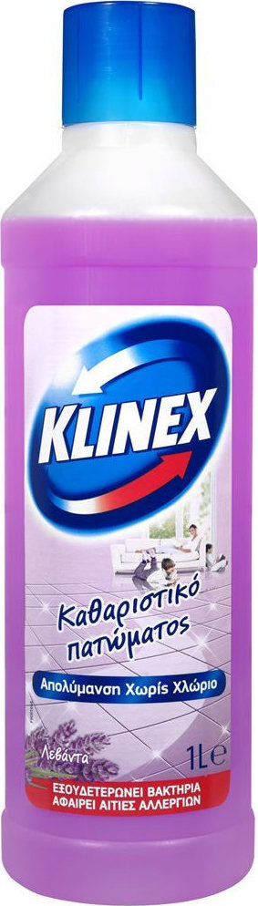 20200309173652_klinex_levanta_apolymantiko_ygro_1000ml Klinex Καθαριστικό Υγρό Πατώματος με Απολυμαντική Δράση Λεβάντα 1lt - Image 1