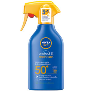 Nivea Sun Moisturising Trigger Αδιάβροχη Αντηλιακή Λοσιόν για το Σώμα SPF50 σε Spray 270ml