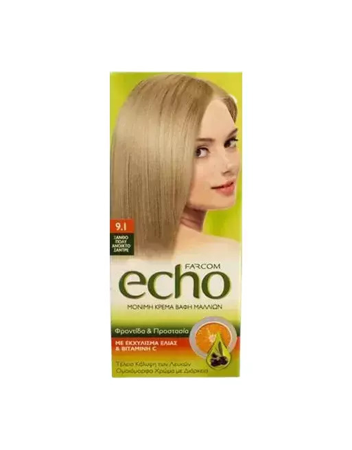 20230123091419_farcom_echo_9_1_xantho_poly_anoichto_60ml Farcom Echo 9.1 Ξανθό Πολύ Ανοιχτό 60ml - Image 1
