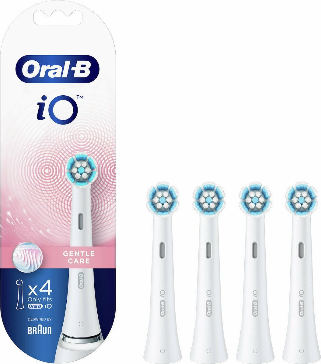 20211021143033_oral_b_io_gentle_care_white_4tmch Oral-B iO Gentle Care Ανταλλακτικές Κεφαλές για Ηλεκτρική Οδοντόβουρτσα 328889 4τμχ - Image 1
