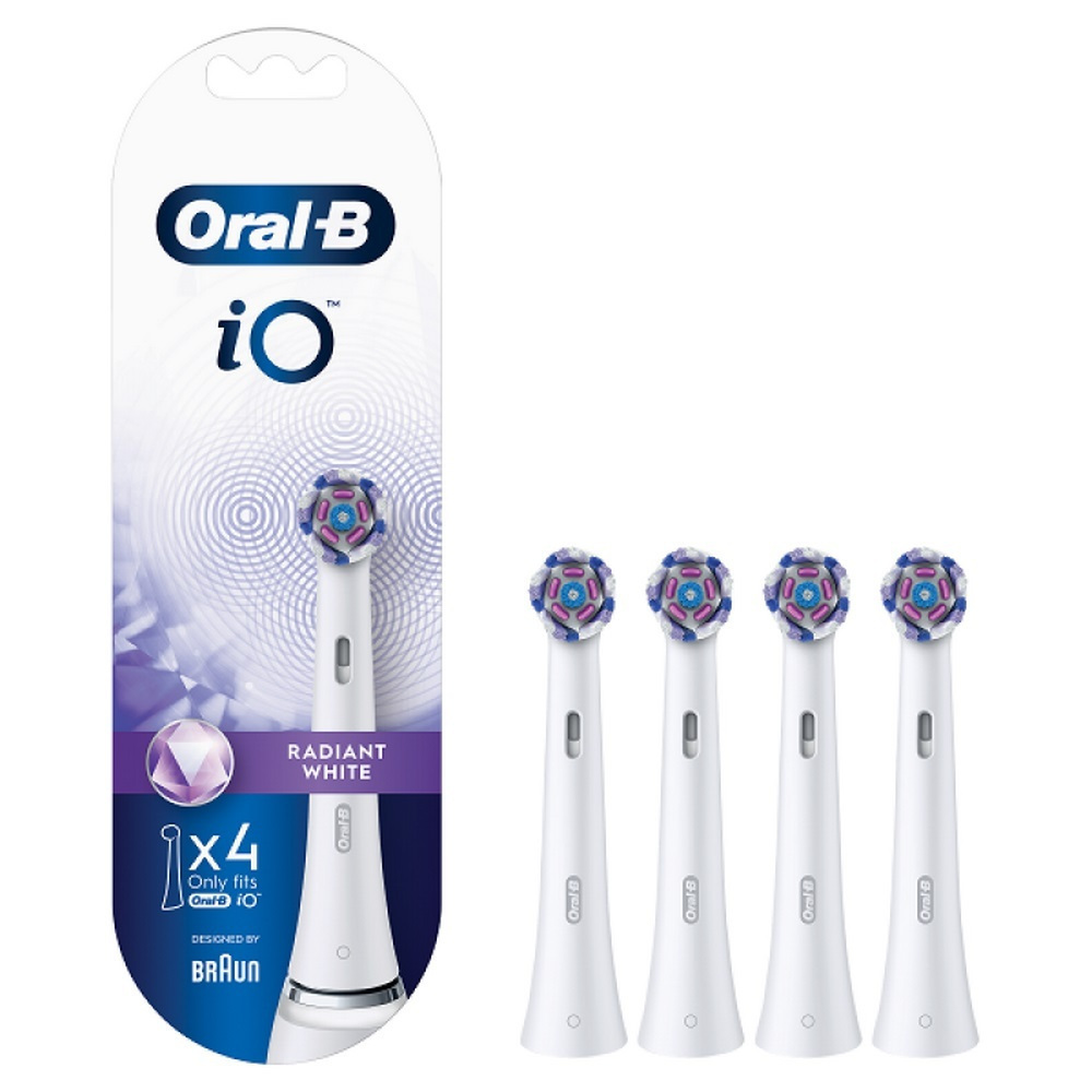 Oral-B iO Radiant Ανταλλακτικές Κεφαλές για Ηλεκτρική Οδοντόβουρτσα Λευκό 4τμχ - Image 1