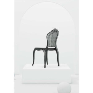 Καρέκλα Εξωτερικού Χώρου Floria Black Transparent 46x46x94εκ.