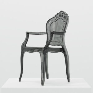 Καρέκλα Εξωτερικού Χώρου Floria Black Transparent 55x46x94εκ.
