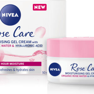 Nivea Rose Care 48ωρο Gel-Κρέμα Προσώπου Ημέρας για Ενυδάτωση με Υαλουρονικό Οξύ 50ml