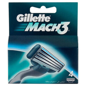 Gillette Mach3 Ανταλλακτικές Κεφαλές με 3 Λεπίδες & Λιπαντική Ταινία 4τμχ
