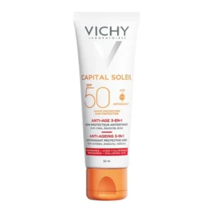 Vichy Capital Soleil Anti-Age 3 in 1 Αδιάβροχη Αντηλιακή Κρέμα Προσώπου SPF50 50ml