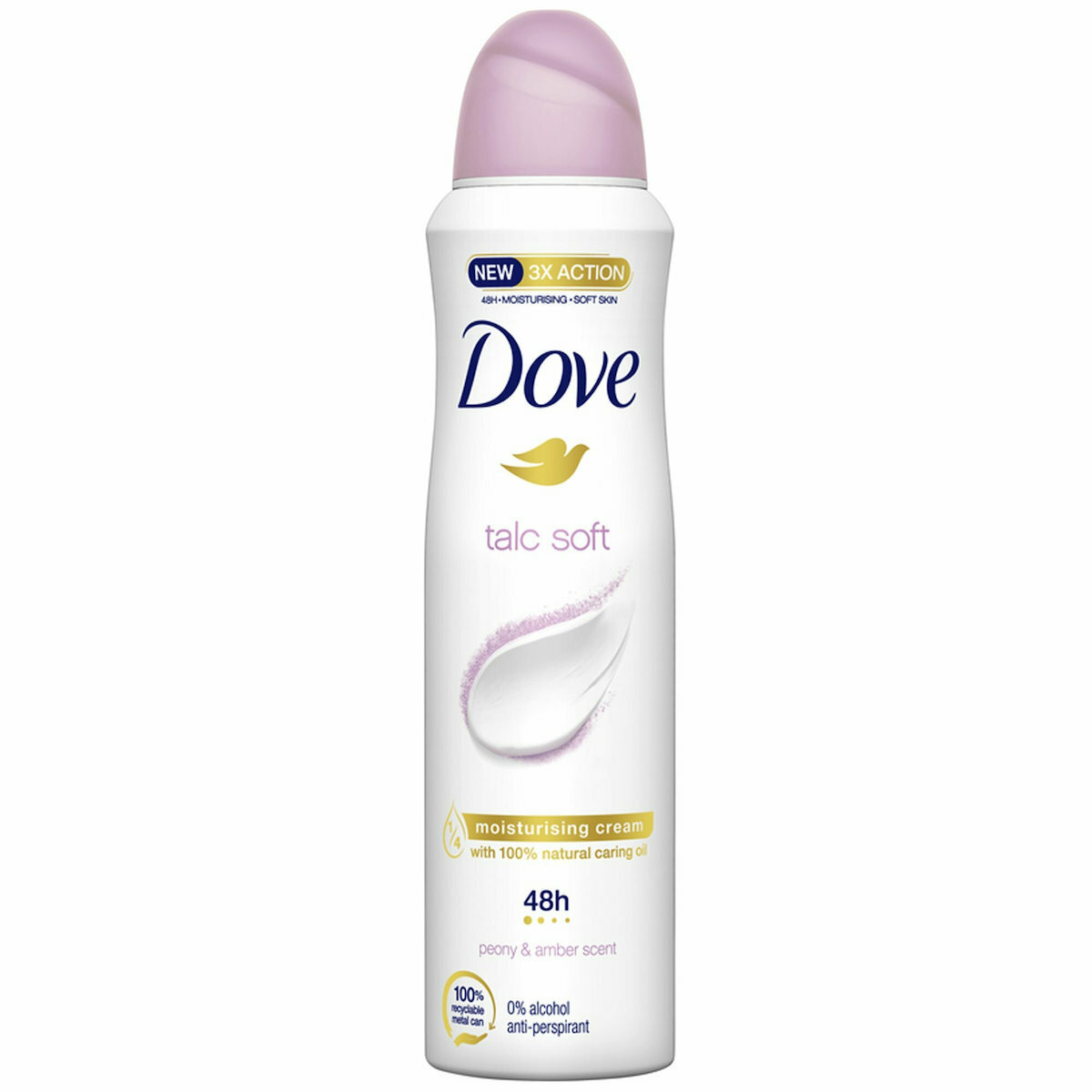 Dove Talc Soft 3x Action Αποσμητικό 48h σε Spray 150ml - Image 1