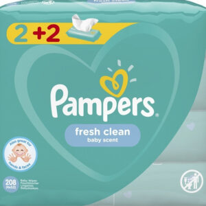 PAMPERS FRESH CLEAN ΜΩΡΟΜΑΝΤΙΛΑ 4Χ52Τ (2+2) *