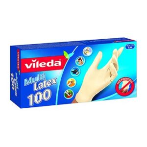 VILEDA ΓΑΝΤΙΑ LATEX ΧΩΡΙΣ ΠΟΥΔΡΑ S/M 6,5/7,5 *