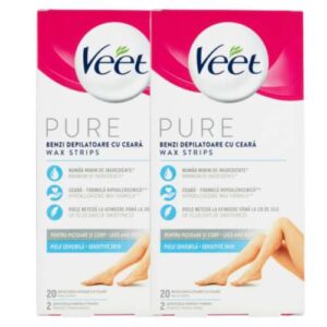 VEET ΤΑΙΝΙΕΣ ΚΕΡΙΟΥ ΓΙΑ ΤΑ ΠΟΔΙΑ PURE SENSITIVE 2x20pcs (ΓΑΛΑΖΙΟ) *
