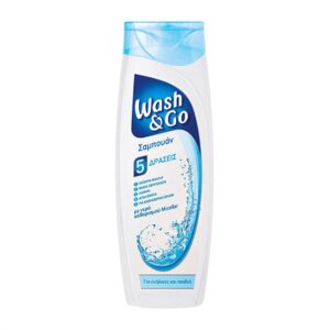WASH & GO SHAMPOO 400ml  -ΔΙΑΦΑΝΟ (ΓΙΑ ΕΝΗΛΙΚΕΣ ΚΑΙ ΠΑΙΔΙΑ) *