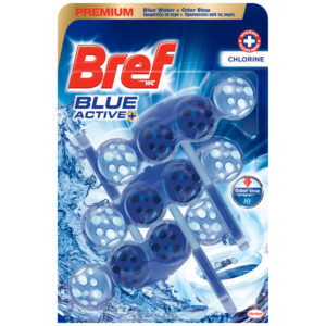 Bref Blue Activ+ Block Λεκάνης με Άρωμα Chlorine 3x50gr