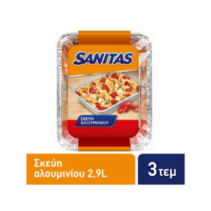 SANITAS ΣΚΕΥΗ ΑΛΟΥΜΙΝΙΟΥ ΜΕ ΚΑΠΑΚΙ 2,9L 3ΤΕΜ *